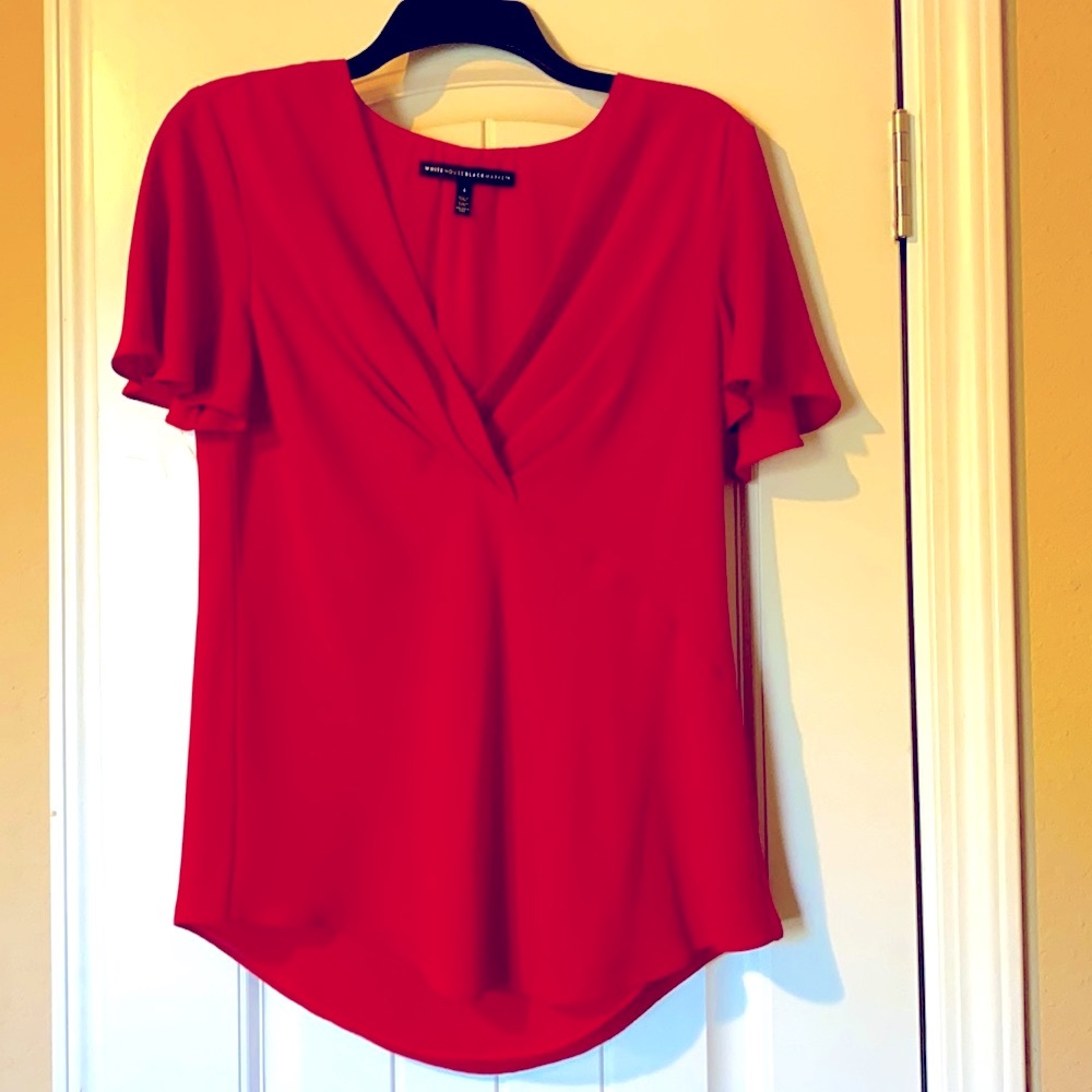 White House Black Market red blouse